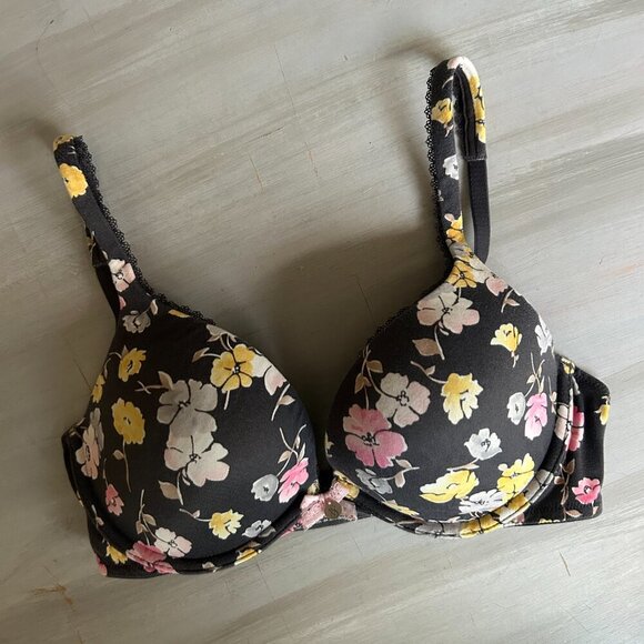 Victoria's Secret Push Up Floral Bra Size 34C Body By Victoria Bodycon Lingerie - Picture 2 of 7